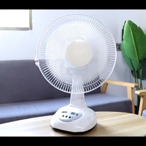 kipas tenaga surya kipas meja fan lantai dengan panel tenaga surya bola lampu 2 LED dengan baterai