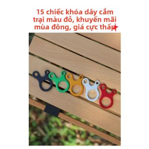 Khóa Dây Dù Cắm Trại Bằng Hợp Kim Nhôm Nhiều Màu 3 Lỗ Dụng Cụ Siết Chặt Dây Móc Buộc Đồ Ngoài Trời