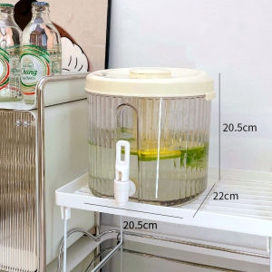 Food Grade Cold Water Pot Heat Resistant Sealed with Tap High Aesthetic Value Refrigerator Suitable  Green Ice Drink Bucket