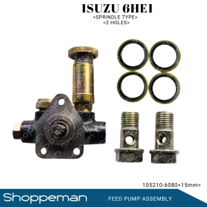 ISUZU 6HE1 FEED PUMP ASSEMBLY SPRINDLE TYPE 2 HOLES 15mm 105210-6080