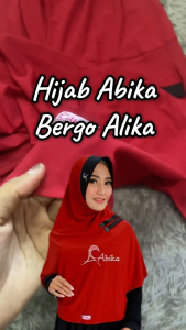 New Hijab Abika Bergo Alika Ready Stella Premium AB 117 Merah