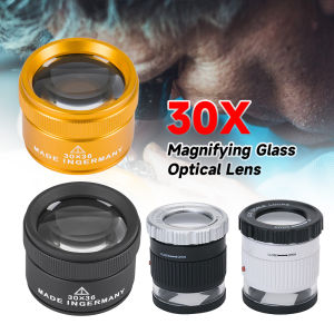 30X Adjustable Handheld Cylindrical Magnifier LED UV Jewelry Money Glass Loupe Magnifying Glass for Precision Work Watch Repair