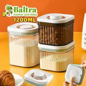 Baltra Airtight Milk Powder Storage Box Portable One Key Lid Opening Storage Tank Moisture-proof Grain Food Storage