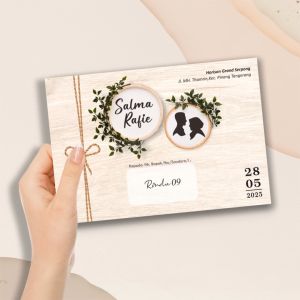 [100 pcs] Blangko Undangan Pernikahan - Blangko Undangan Nikah Kosongan Rindu 09