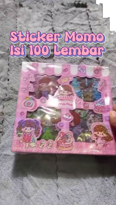 ZM Sticker Waterproof - Stiker Momo Lucu Anti Air - Box Isi 100 Lembar - 4 Desain Motif - Ukuran 8cm - Bahan PET - Stiker Album, Scrapbooking, Penyegel