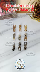 Accesories Tas Kepala Resleting PLASTIK No. 5 (B) VISLON Pendek / Patah (Zipper puller) - (IMPORT)