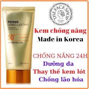 CHÍNH HÃNG -Kem Chống Nắng THE FACE SHOP Lâu Trôi Natural Sun Eco Power Long-Lasting Sun Cream Spf50+ Pa++ 50ML