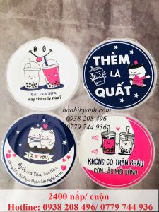 Cuộn màng ép ly nhựa keo dán miệng ly màng ép ly trà sữa