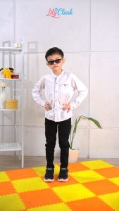 Kemeja Panjang Anak Koko Laki-Laki Warna Putih Lily And Clark KKP05
