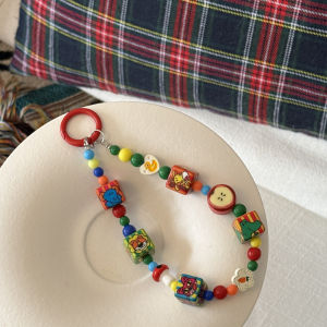 สร้อยข้อมือโทรศัพท์รูปสัตว์ป่าสีสันสดใส DIY สร้อยคอรูปตุ๊กตาสุดน่ารัก สายรัดข้อมือป้องกันการสูญหาย ของเล่นสำหรับเด็ก