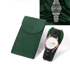 Portable Watch Bag Gift Shock-proof Press Velvet Snap Design Jewelry Box Watch Packing Pouch Storage Bag Single Watch Display