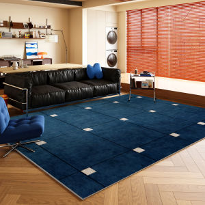 NAIERDENG | Bauhaus Style Blue Carpet Waterproof and Stain-Resistant Easy-to-Clean