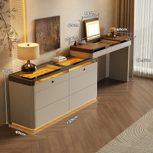 Flip-top Vanity Dresser and Storage Cabinet Integrated Minimalist Luxurious Bedroom
