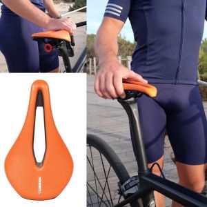 TOSEEK Bicycle Seat Ultralight Breathable Comfortable Seat Cushion Bike Racing Saddle EVA MTB Road Bike Saddle Parts Components