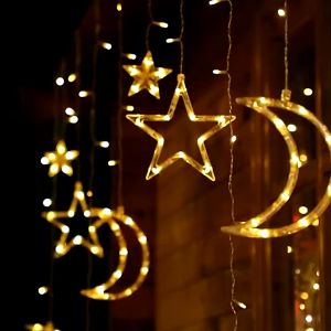 Lampu Natal Tirai LED Bintang - Curtain Light Lamp Star Five Pointed