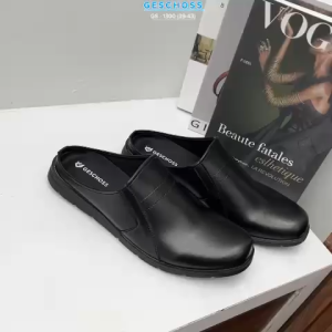 Sepatu Sandal Bustong Pria Hitam Geschoss GS 1300 Kulit Sintetis Premium Size 39-43