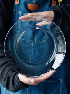 Heat Resistant Tempered Glass Plate for Fruit Salad Dishes Nordic Creative Home Use Dishwasher Safe Pure Color Oval Shape