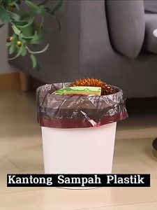 (CANTIKKU20.ID)Kantong Plastik Sampah Roll Ukuran 45x50Cm Dengan Tali Pengikat Isi 15 Lembar / Tas Kresek Sampah Dapur Gulung Serbaguna Sekali Pakai / Disposable Garbage Bags Cocok digunakan di dapur toilet kantor kamar
