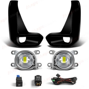 LED Yellow White Foglamp Headlight For Toyota Hilux Revo 2020 2021 2022 Car Fog Light Assembly With Cover Wires Switch Accessori