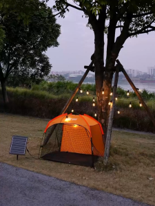 MODI ไฟห้อยโซล่าเซลล์ 10เมตร 20ดวง รุ่นT แสงเหลือง สำหรับตกแต่งสวน ปีใหม่ คริสมาส งานปาร์ตี้ MD-SLB-10M20B-T WW ไม่มีรีโมท แผงโมโน 5V 15W แบตเตอรี่ 26650*2PCS 3.2V 12000mAh