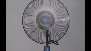 Heavy Duty Inverter Industrial Mist Fan Water Spray Air Cooling Fan 30 Inch Stand Fan 22 Inch Wall Mount Mist Fan Strong Wind 3 Adjustable Speed Water Misting Electric Fan For Warehouse Factory Shop Outdoor