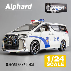 LEO 1:24 Toyota Alphard police car Diecast Model Car Alloy Cars Toys Collection Gift For Kids Boy Girl