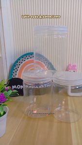 Paket Toples Tabung 800ML Tempat Kue / Wadah Kue / Tempat Kue Lebaran / Tempat Snack / Toples Tabung Mika 800Ml