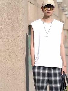 SINRANSINYA丨áo ba lỗ nam-Áo thun nam áo ba lỗ tay áo lưới thời trang nhanh khô Áo dáng rộng ngầu tay áo tập thể dục thấm mồ hôi