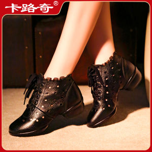 Card Lucci Square Dance Womens Shoes Summer New Arrival Leather Dance Shoes Womens Modern Lightweight Soft Sole All Year Round Dancing Shoes