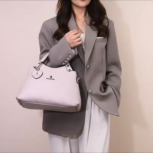 กระเป๋าถือสะพายผู้หญิงใบใหญ่จุได้เยอะแบรนด์จิงโจ้แฟชั่นหนังPUอย่างดี