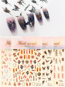 Bướm Giảm Móng Tay Nghệ Thuật Dán Chống Thấm Nước Trang Trí Lâu Dài Giấy Dán Làm Đẹp Trang Trí Móng Tay Rồng Và Tulip