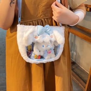 Tas Korea Boneka Shoulder Bag Free Gantungan Boneka Karakter Sanrio / Tas Selempang Kawaii SANRIO