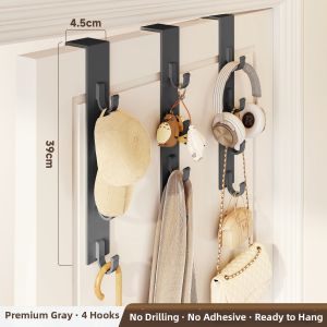 MINGZHI | Multifunctional No-Drill Hook Rack Storage Organizer