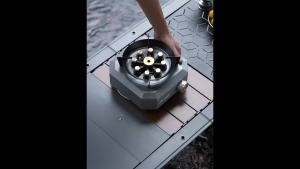 Bếp Gas Cắm Trại Di Động Công Suất Cao BISINNA 10000W Với 9 Đầu Đốt Chống Gió Cho Nấu Nướng Ngoài Trời Dã Ngoại BBQ