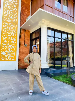 NURZ jas hujan anak 7-13 tahun lakilaki perempuan tebal kuat dan elastis PVC & Plastics Textile Water resistant Indonesia