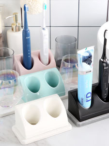 Ceramic Electric Toothbrush Holder Stand Silicone Mud Pad Fashion Creative Spout Cup Cover Display Shelf Bathroom Organizer