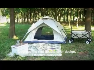 WOLF Full Automatic Outdoor Camping Tent 4-5 Person Double Layer Tent for Camping with Top Cloth