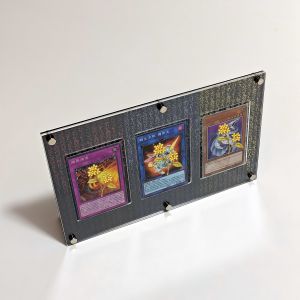 Takara Tomy | Yu Gi Oh Egyptian Gods Triple Acrylic Card Brick Display Stand Ancient Egyptian Script Anime Character DIY Card Holder No Cards