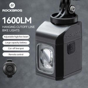 RockBros | ROCKBROS 1600LM Bike Light Remote Control Digital DisplayCycling Lantern Headlamp PX6 All-weather Smart Bicycle Lights