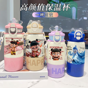 Cốc Nước Cách Nhiệt Dễ Thương DARCHIN 316 Cấp Thực Phẩm Bằng Thép Không Gỉ Có Ống Hút Dành Cho Học Sinh Nam Và Nữ