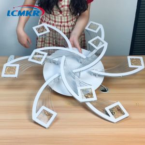 LCMKR โคมไฟเพดาน led 63W โคมไฟสวยงาม ไฟประดับตกแต่ง ห้องรับแขก โคมห้องนอน พร้อมรีโมท และเพดาน