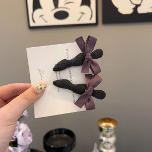 Elegant Butterfly Knot Hair Clip Womens Side Parting Duckbill Clip Hair Accessories Korean Style Fresh out New Winter Collection