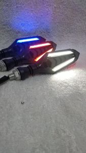 Lampu Sein Running LED Model Panah Lancip 2 Warna Senja dan Sein Universal