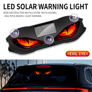 Solar Powered Car Neon Light Wireless Cool DEMON EYE Led Ambient Light Suction Cup USB Rechargeable Atmosphere Breathing Lamp