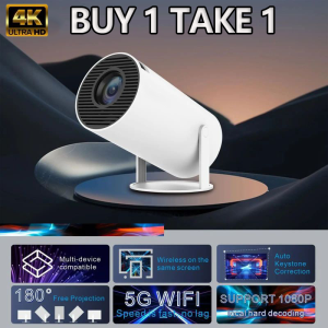 Home Projector For Phone With Bluetooth Projector HY300 Android 11.0 LCD Screen 4k Projector Ultra HD Dual WIFI HDMI