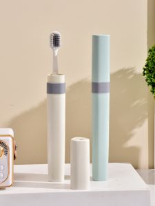 Portable Mini Toothbrush Case Travel Couple Storage Box Cute Village Girl Brand Bathroom Accessories Simple Plastic Cup Body