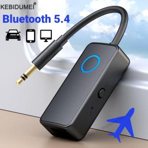 Kebidumei | Bluetooth 5.4 Receiver Transmitter 2-in-1 Wireless Bluetooth 3.5mm Aux Audio Adapter Mic for Flight TV Car Treadmill