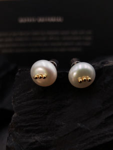 Natural Freshwater Pearl Stud Earrings 925 Sterling Silver Needle Elegant Petite Fragrance Style Versatile Luxury Trendy Jewelry