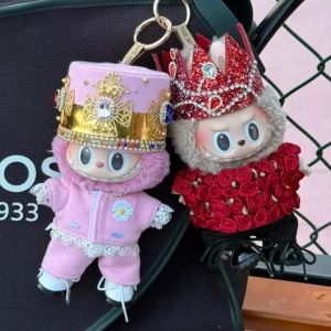 Gd With G-Dragon Labubu Baby Clothes 17cm Suit Pendant Plush Doll Clothes Cute Doll Clothes Vinyl Keychains Clothes