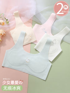 Áo Ngực Cotton Mùa Hè Cho Bé Gái 9-10 Tuổi Không Đường May Thoải Mái Thoáng Khí in Họa Tiết Hoạt Hình Dễ Thương